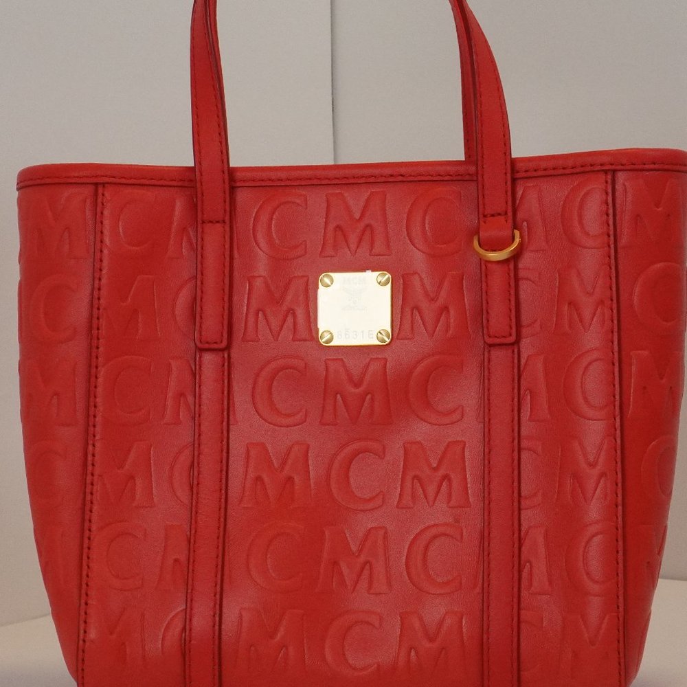 MCM Shoulder Toni Mini Poppy Red Leather Cross Body Bag